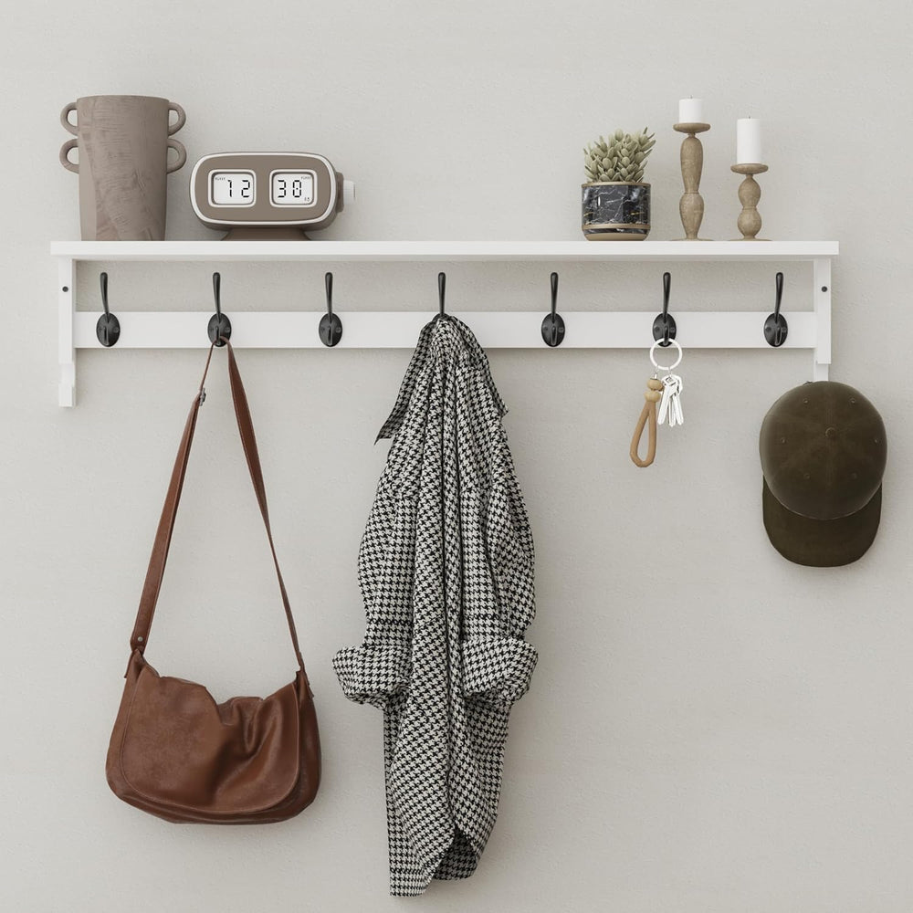 AMBIRD Coat Rack Wall Mount, 35 Inch Large Coat Hooks Wall Mounted with 7 Dua...