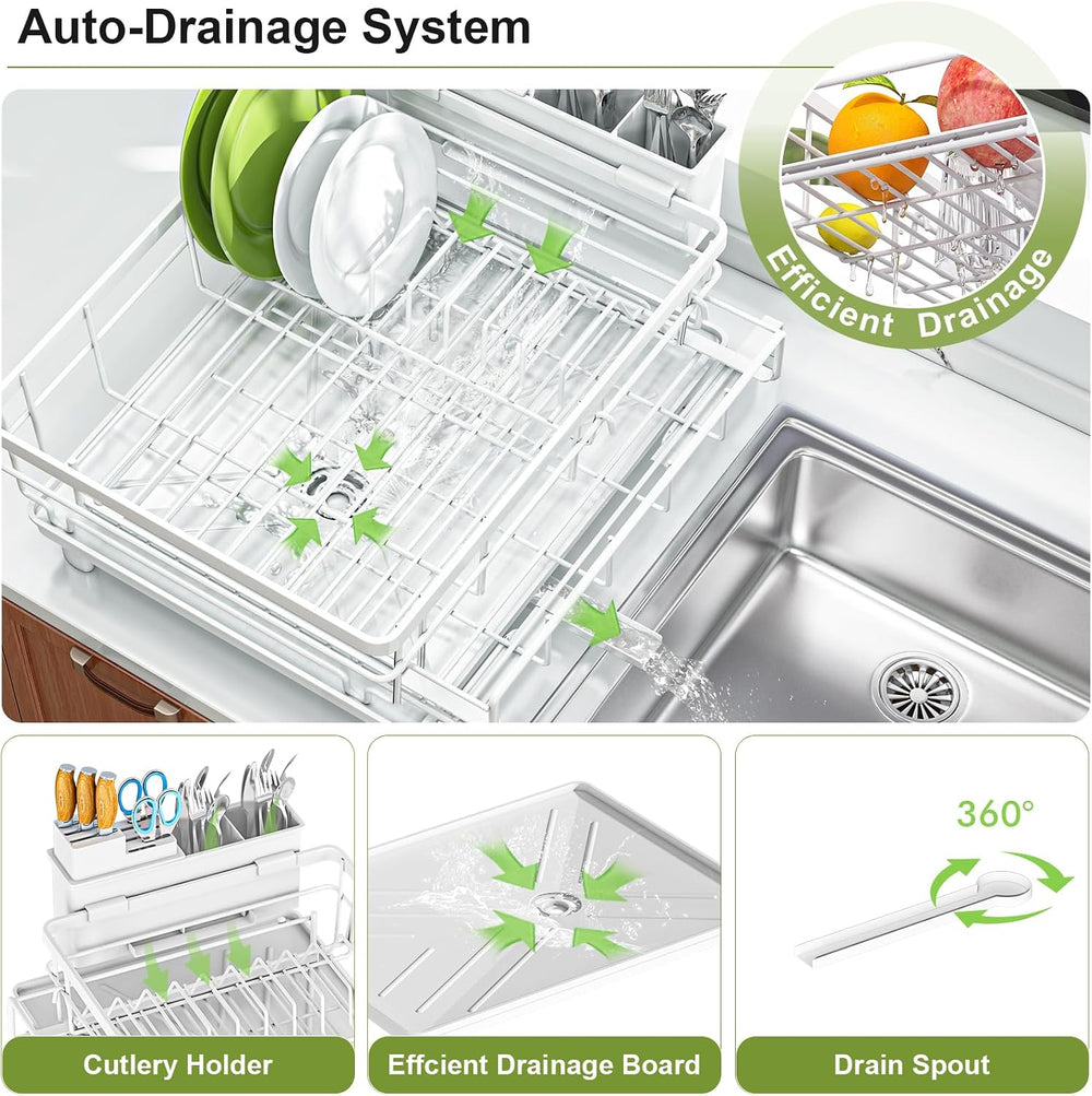 Dish Drying Rack - Extendable Dish Rack, Drying Rack Kitchen