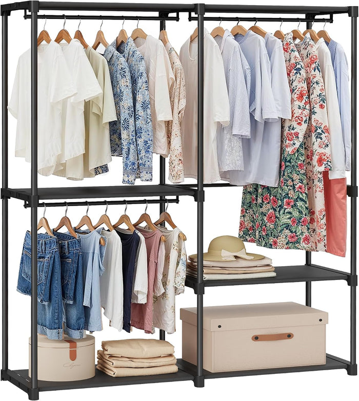 SONGMICS Portable Closet, Storage Organizer, 54.3 x 16.9 x 71.7 Inches