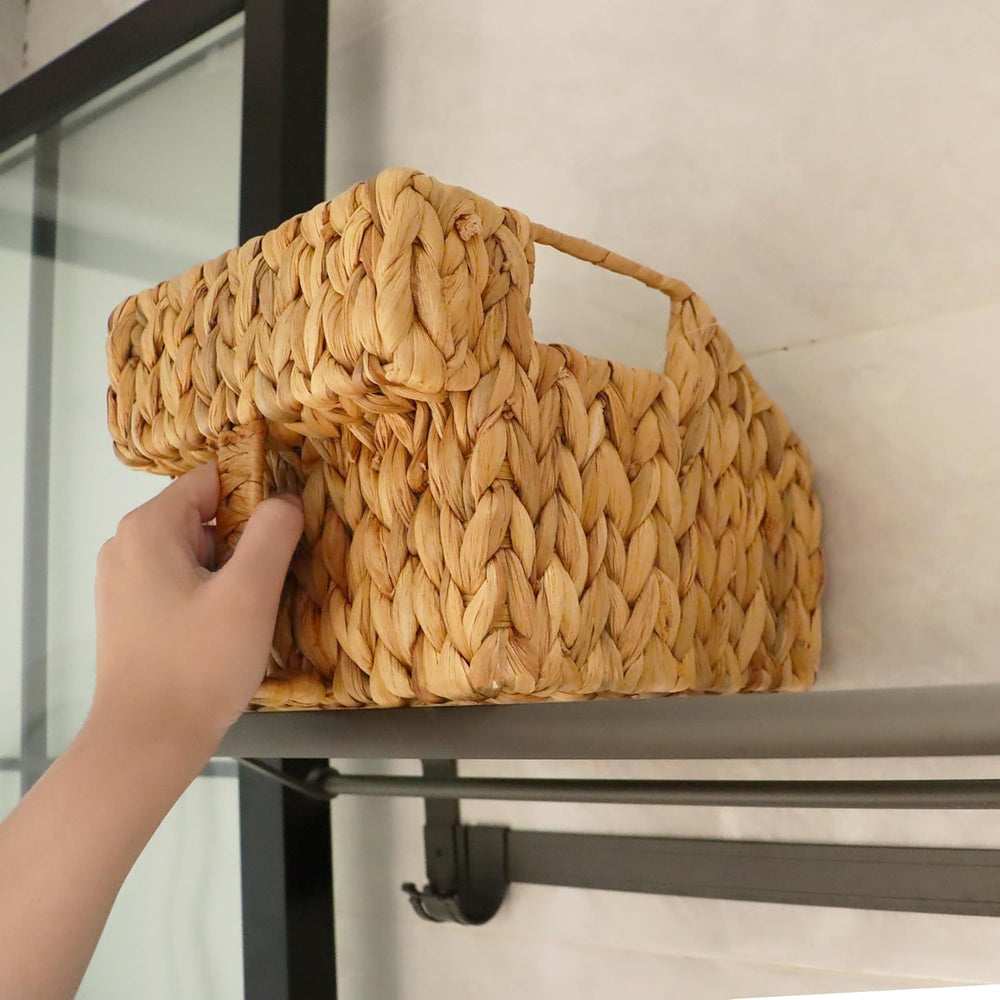 GYASVWU Water Hyacinth Pantry Baskets for Organizing, Wicker Storage Baskets ...