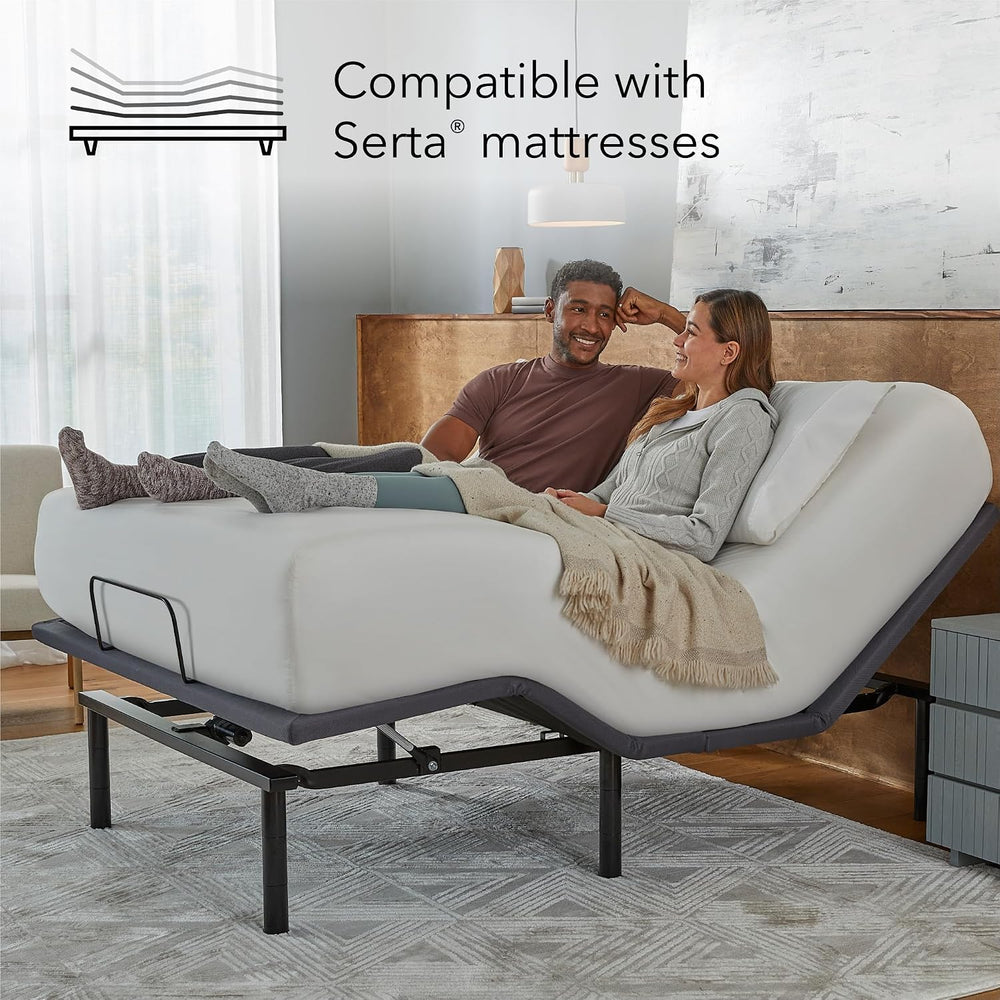 Serta baselogic Silver Adjustable Base Bed Frame Queen