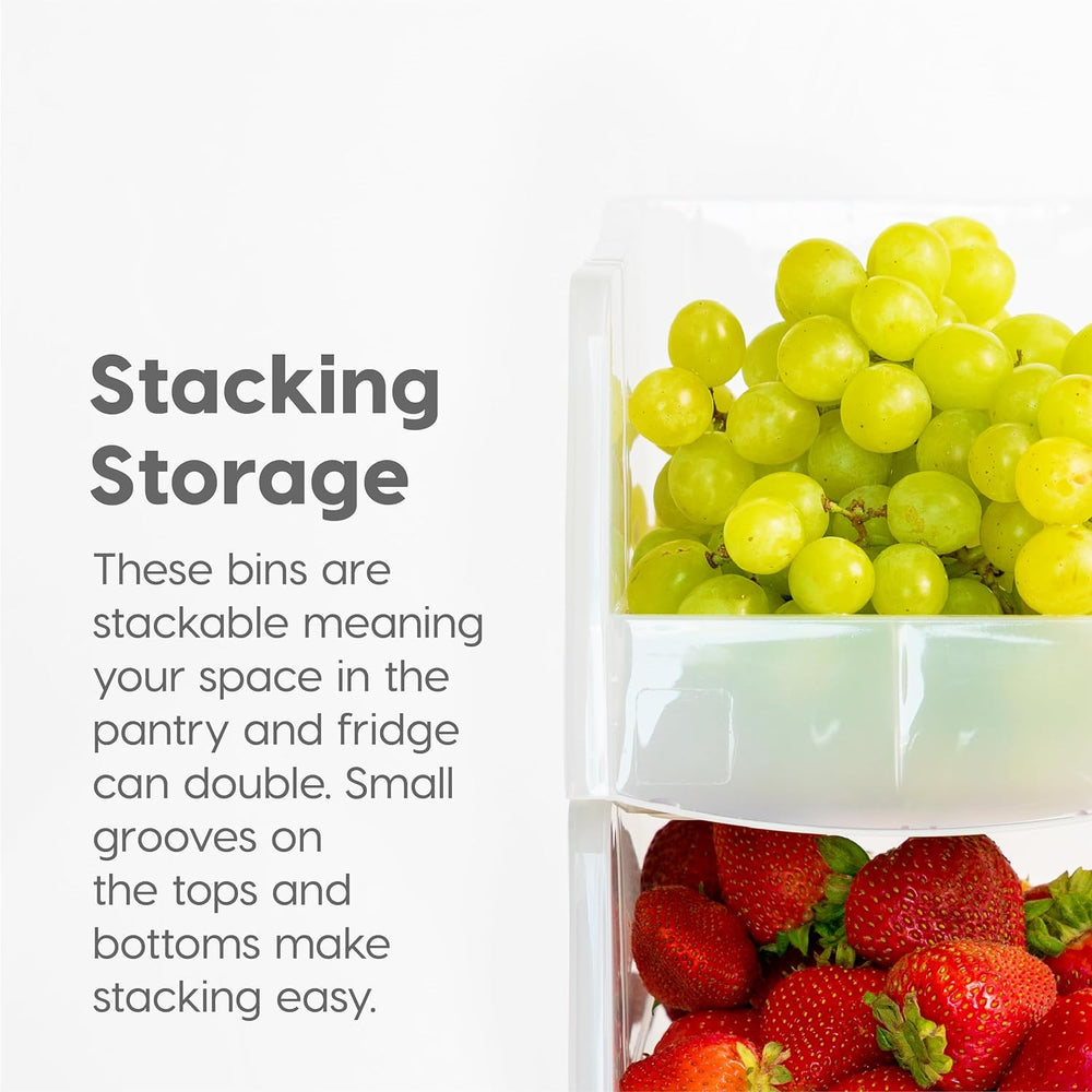 IRIS USA 8-Pack, Large Clear Stackable Storage Bins