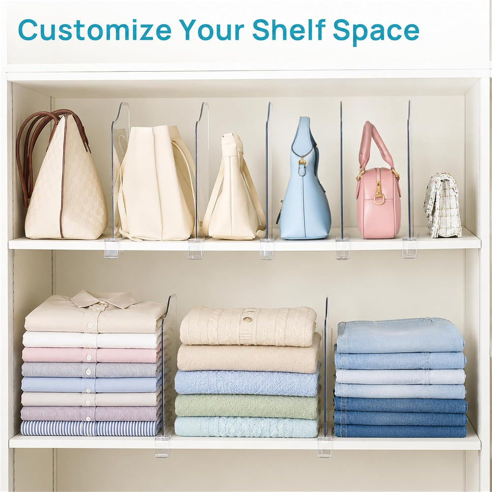 Vtopmart 12" Extra Tall x 11.7" Deep Shelf Dividers, 12 Pack