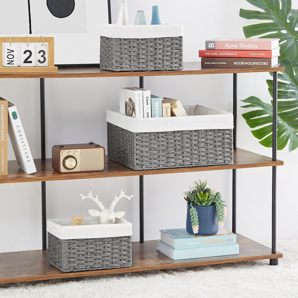 Vagusicc Wicker Basket, Set of 3 Hand-woven Storage Baskets for Organizing, D...