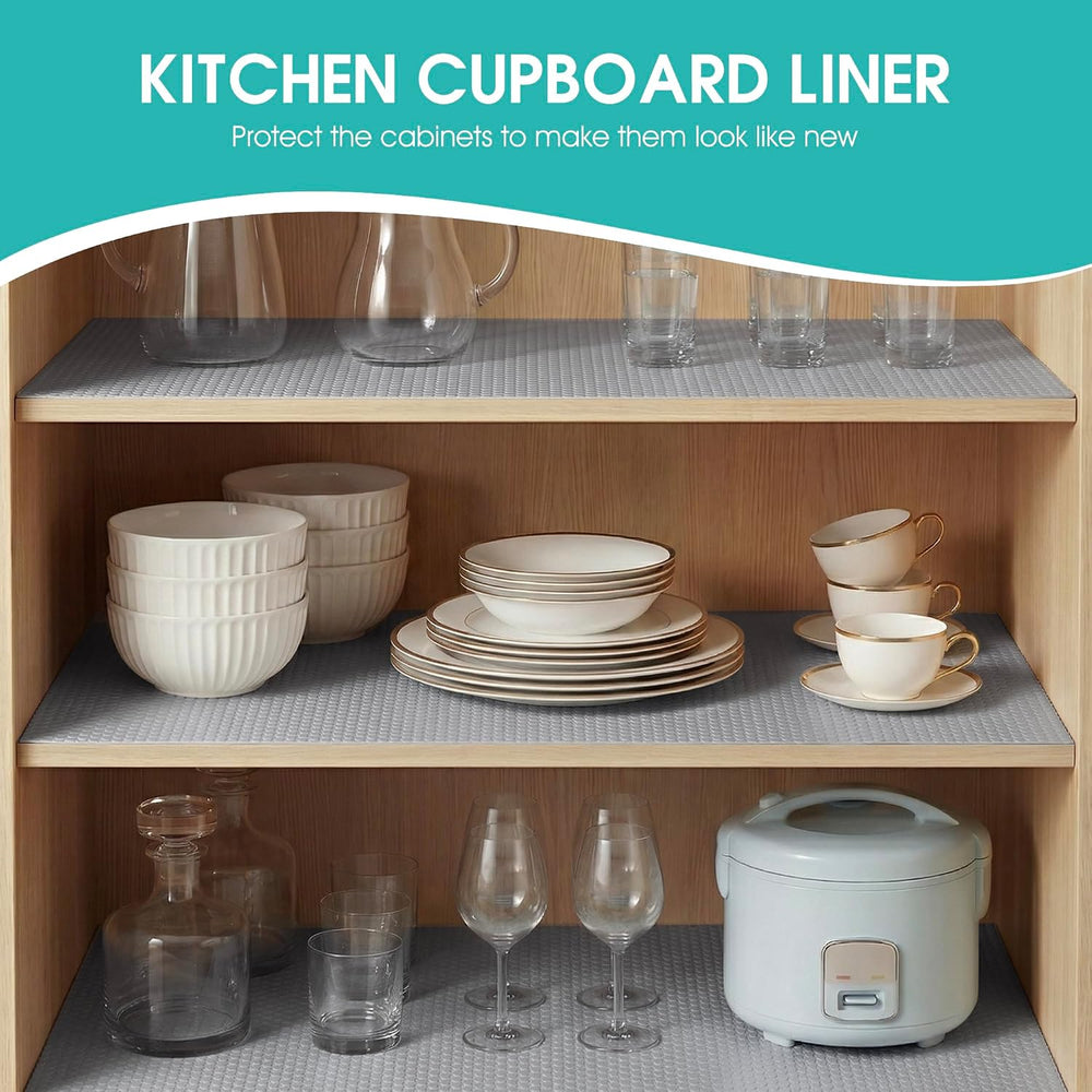 Self-Adhesive Large Cabinet Liner: 24" W x 290" L Peel and Stick No...
