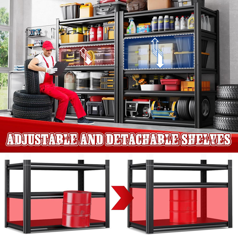 4 Pack Heavy Duty Metal Garage Shelving 71.2" Hx46 Wx20 D