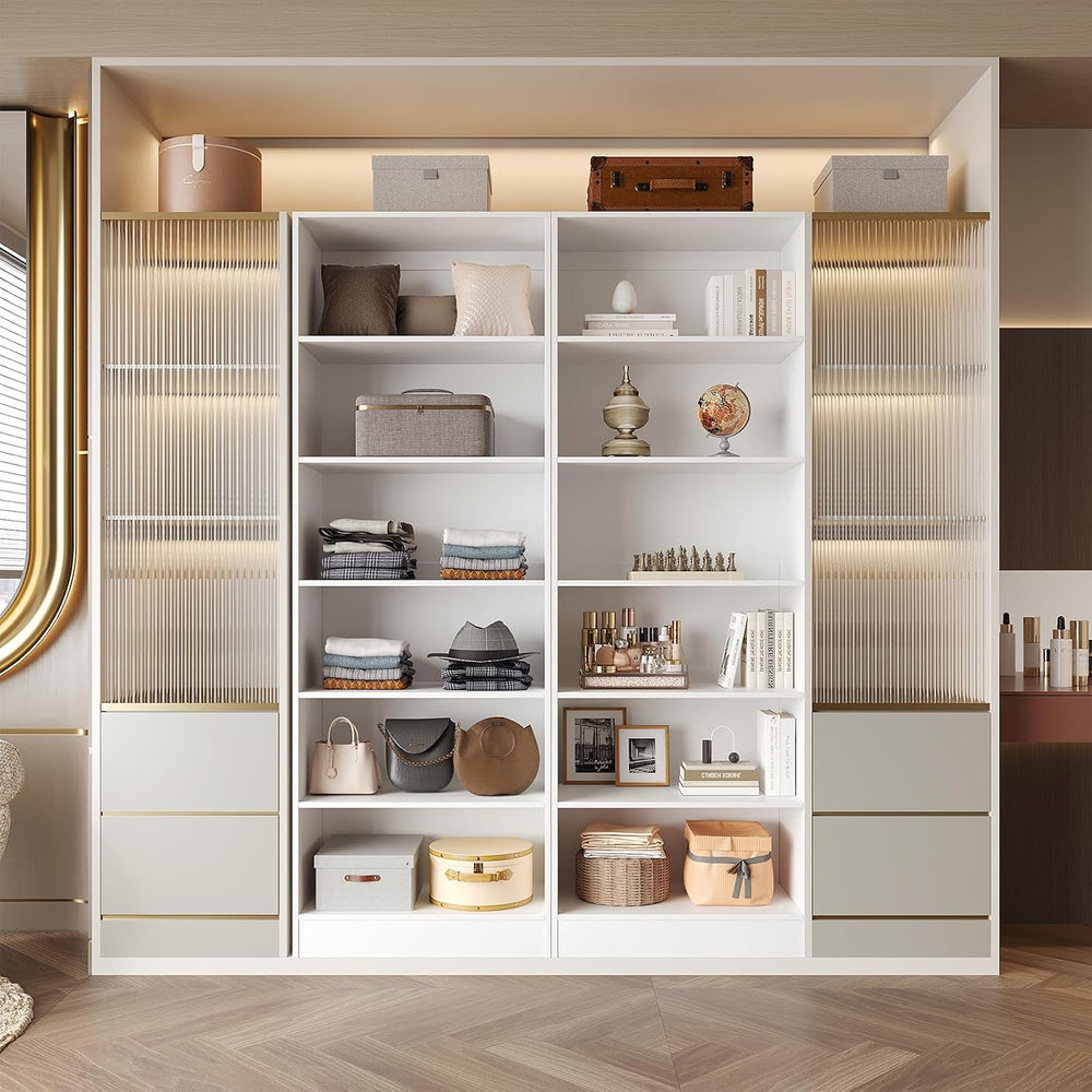 VOWNER 25'' Closet Organizer System with 5 Adjustable Shelves