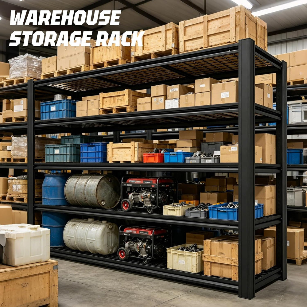 5000LBS Heavy Duty 5-Tier Adjustable Metal Garage Shelving, Tool-Free Easy As...