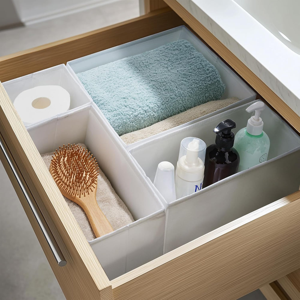 TYEERS Drawer Organizers, Durable Fabric, Washable, with Base Support Boards,...