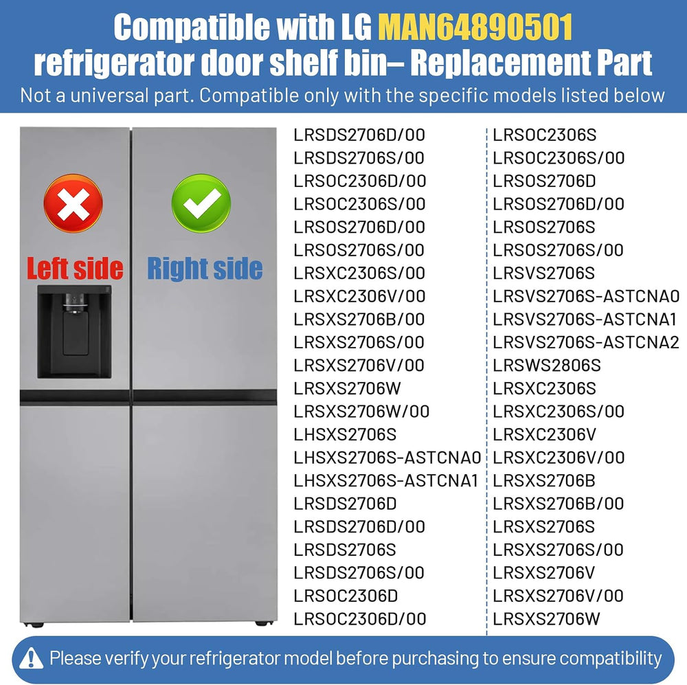 UPGRADED MAN64890501 Refrigerator Door Shelf Bin Compatible With LG