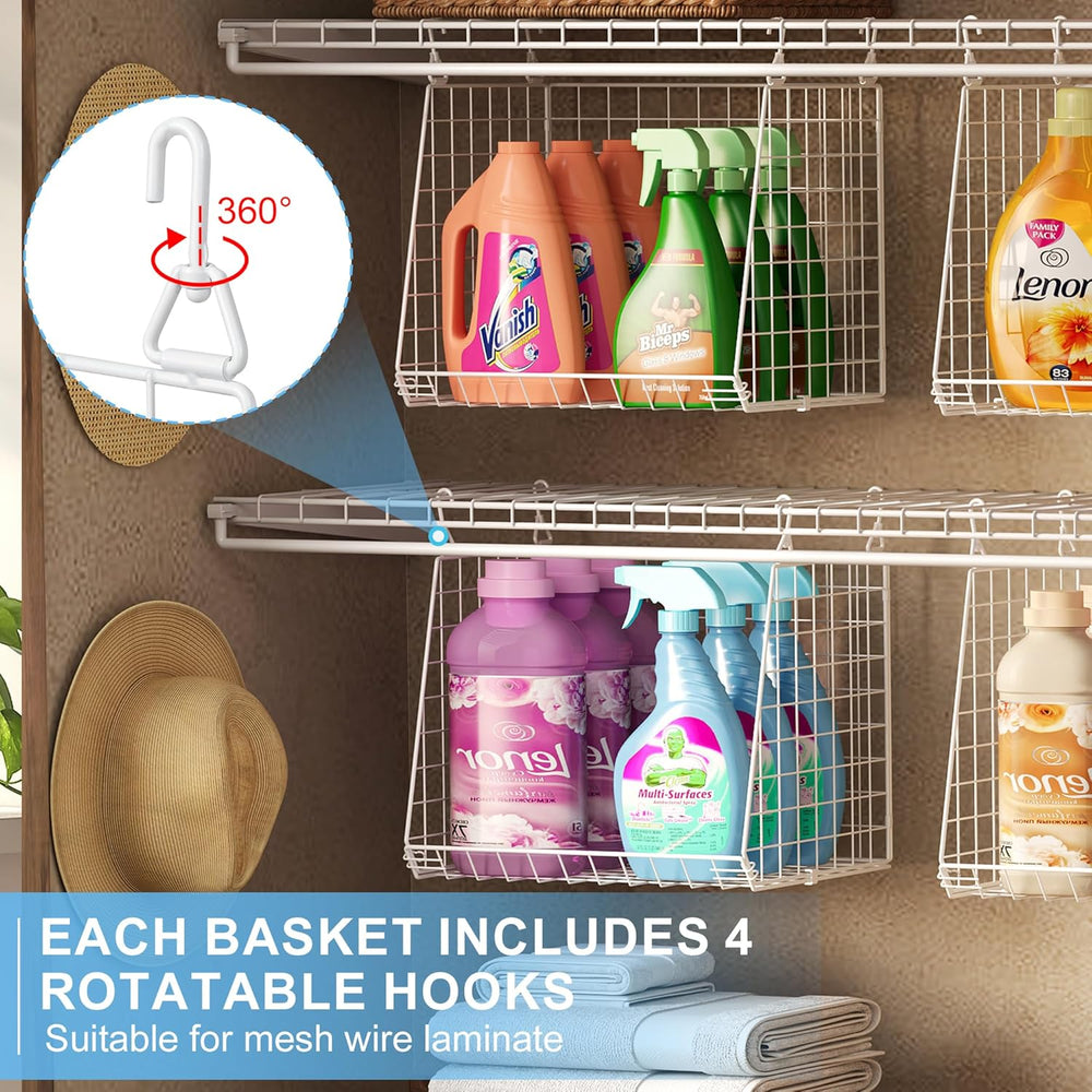 3-Pack Extra-Tall 13.6'' Hanging Laundry Basket Organizer, Foldable W...