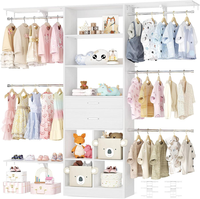 5FT Small Closet System, Baby Closet Organizer System