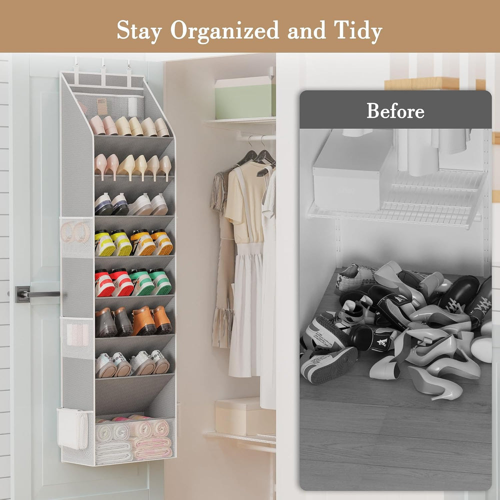 Criusia Shoe Storage, Over the Door Shoe Organizer, Hanging Closet Shoe Stora...
