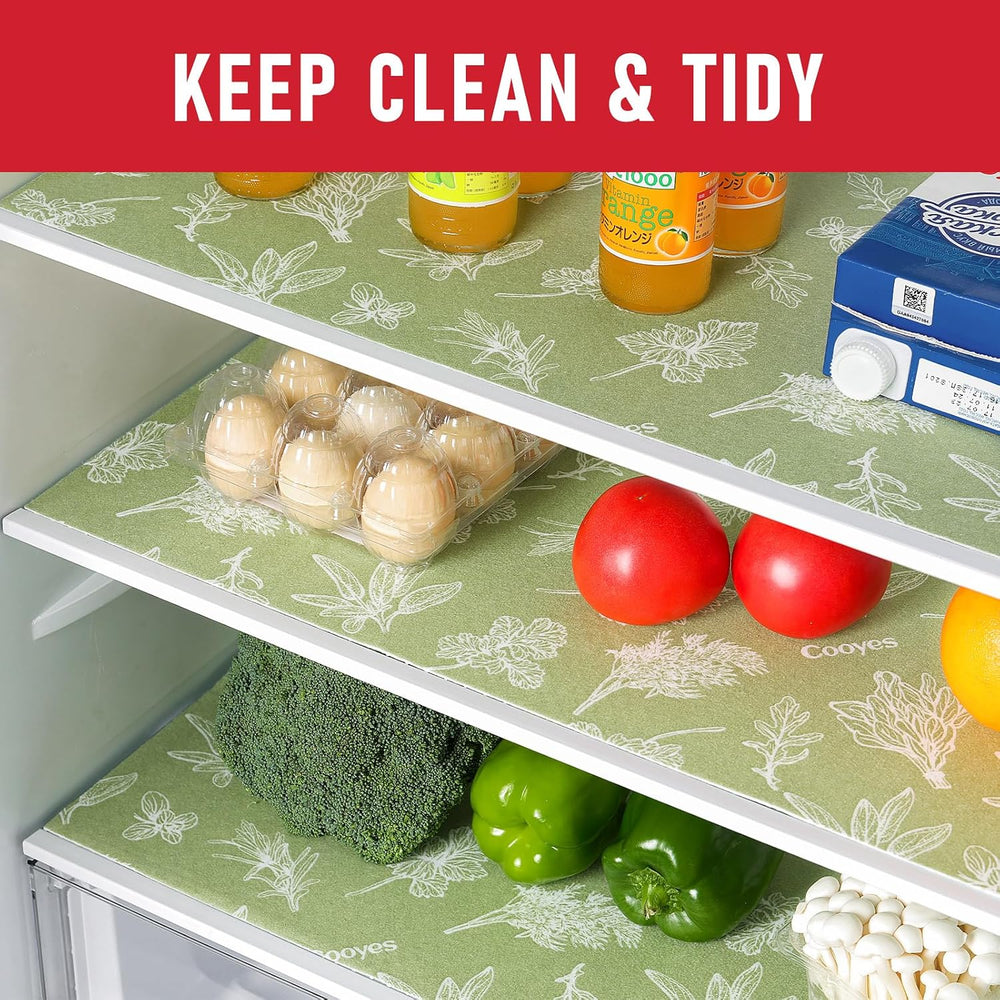 Cooyes Large Fridge Liners for Refrigerator, 17.7" × 36", Drawer &a...