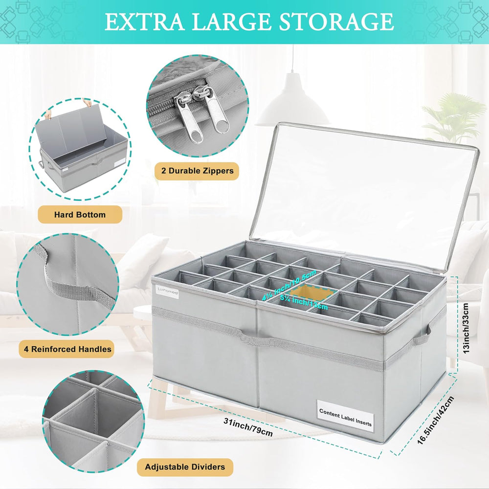 LUVHOMEE Shoe Organizer for Closet, Fits 24 Pairs, Large Shoe Box Storage Con...