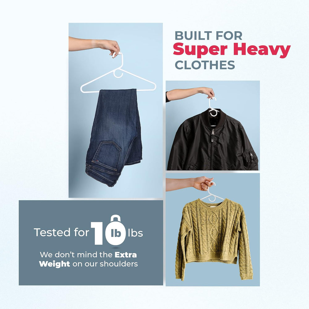 Super Heavy Duty Clothes Hangers 36 Pack – Made in the USA - 10lb Capacity, T...