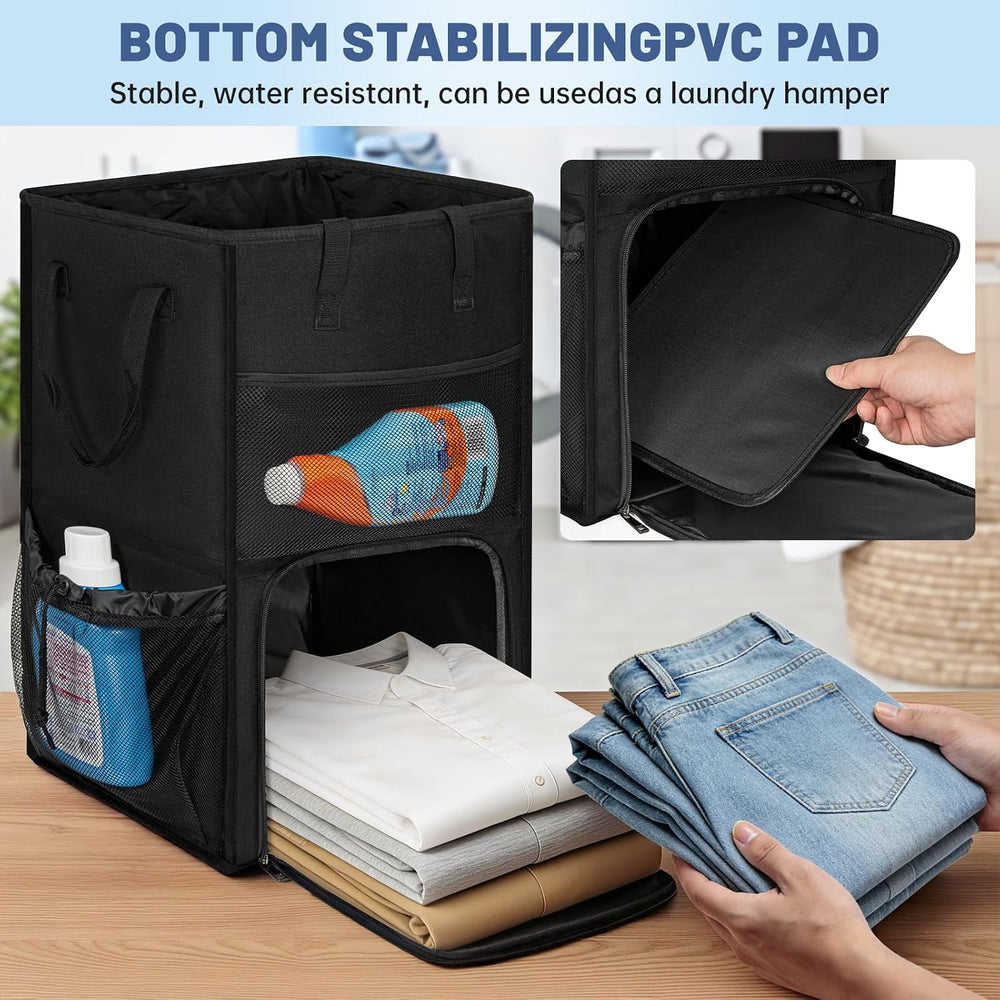 Large Laundry Backpack Bag with 3 Sizes Mesh Wash Bags Total 170L