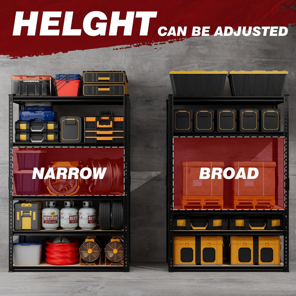 2025LBS Heavy Duty Garage Shelving 5-Tier Garage Storage Shelves