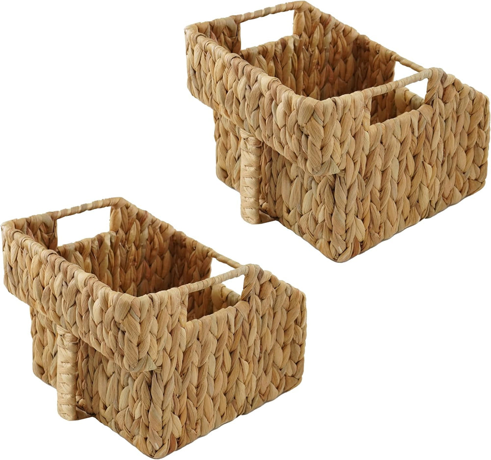 GYASVWU Water Hyacinth Pantry Baskets for Organizing, Wicker Storage Baskets ...