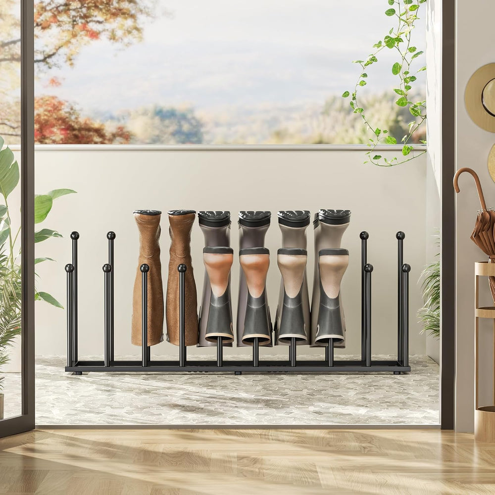 Freestanding Boot Rack, Shoe Storage Organizer Fit for 10 Pairs, Black