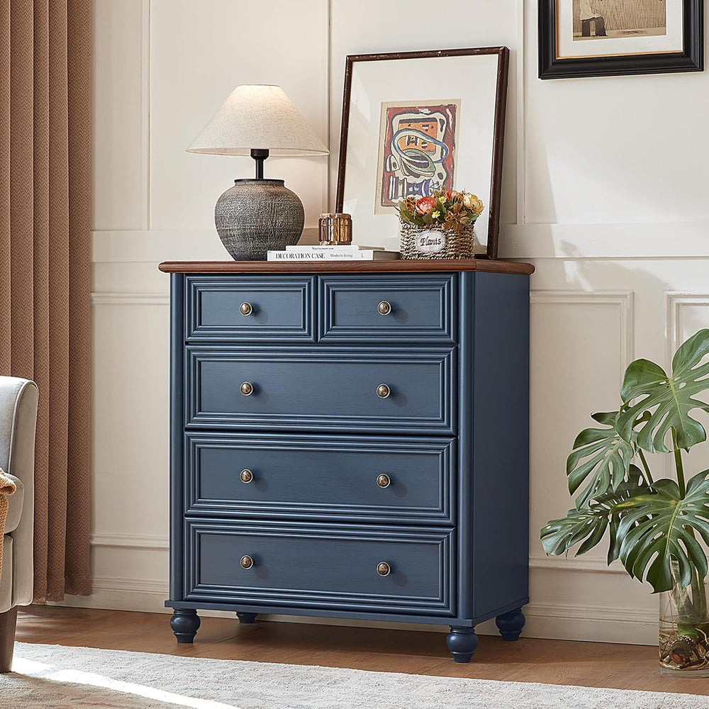 RWYHG Farmhouse 5 Drawer Dresser for Bedroom, 35.5" Small Dressers