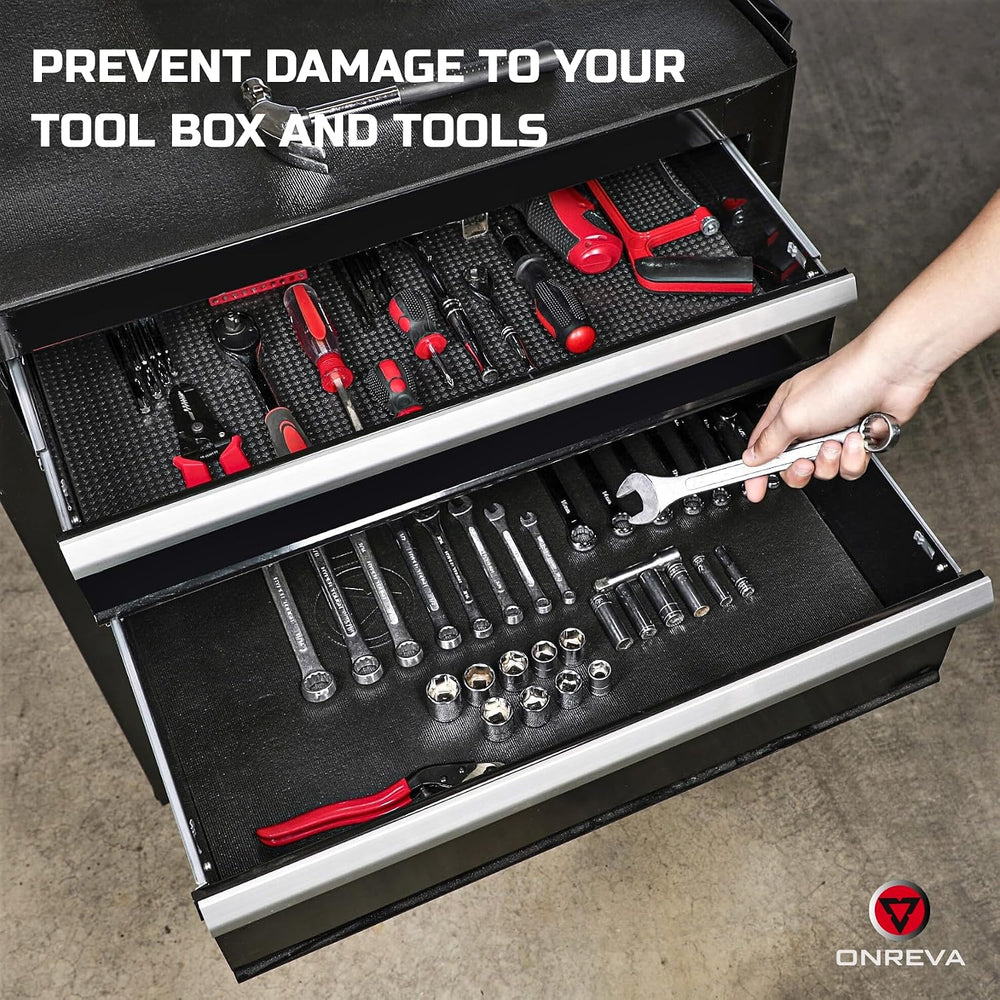 ONREVA Tool Box Liner 28 inch Wide x 22 ft Large, Thick Heavy Duty Toolbox Dr...