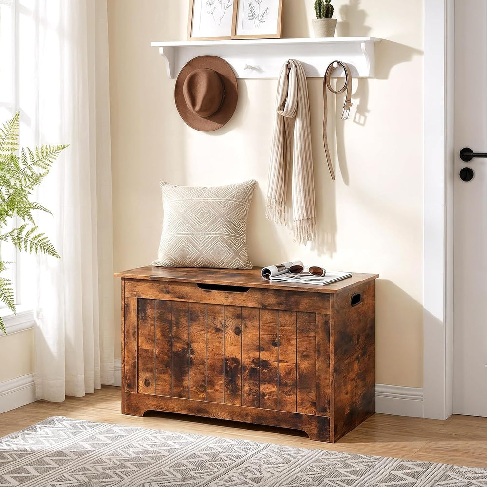 ZENY Storage Chest, Lift Top Storage Trunk, Entryway Shoe Bench, Wooden Stora...