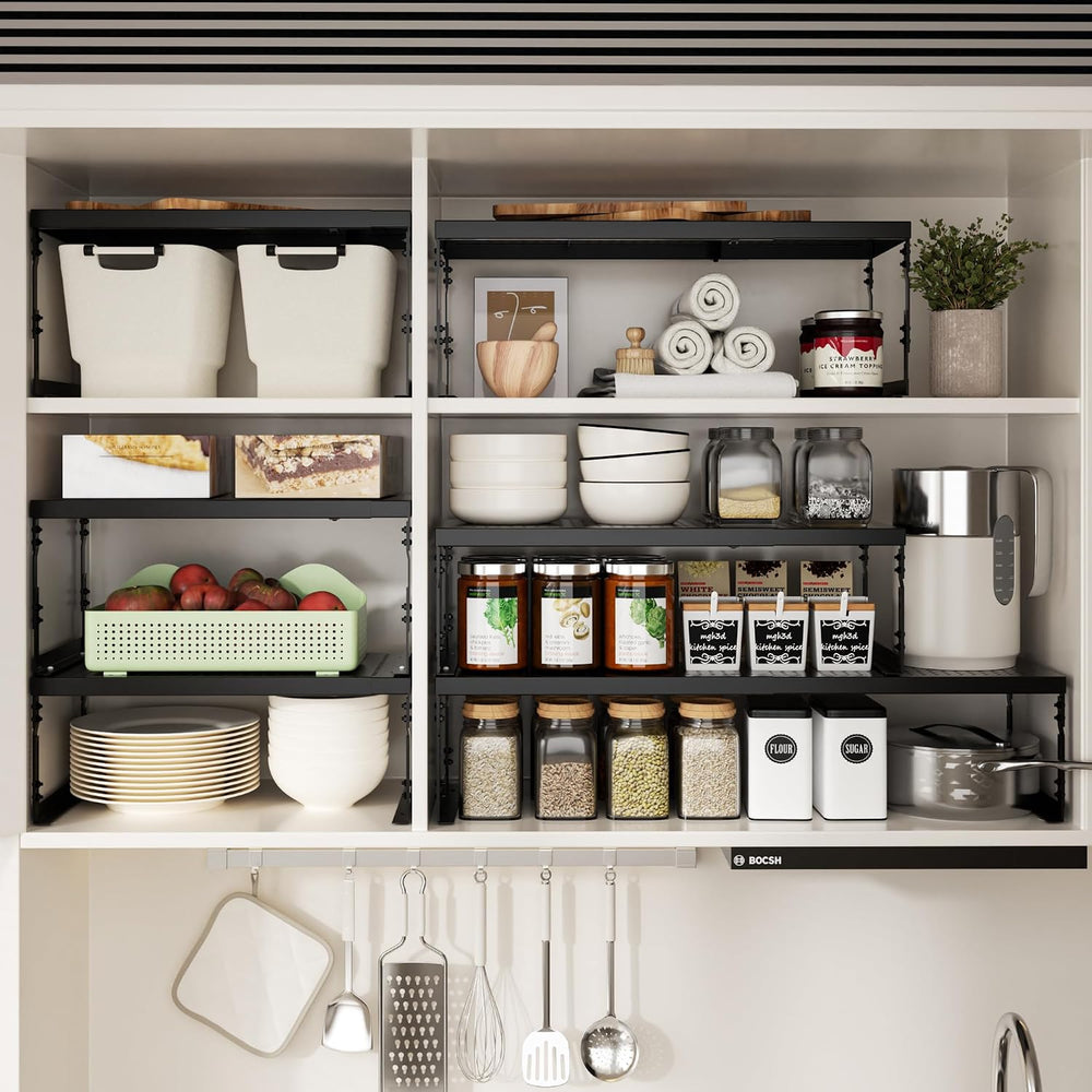 Jojocross Adjustable Stackable Metal Storage Shelf Organizer - Expandable Wir...