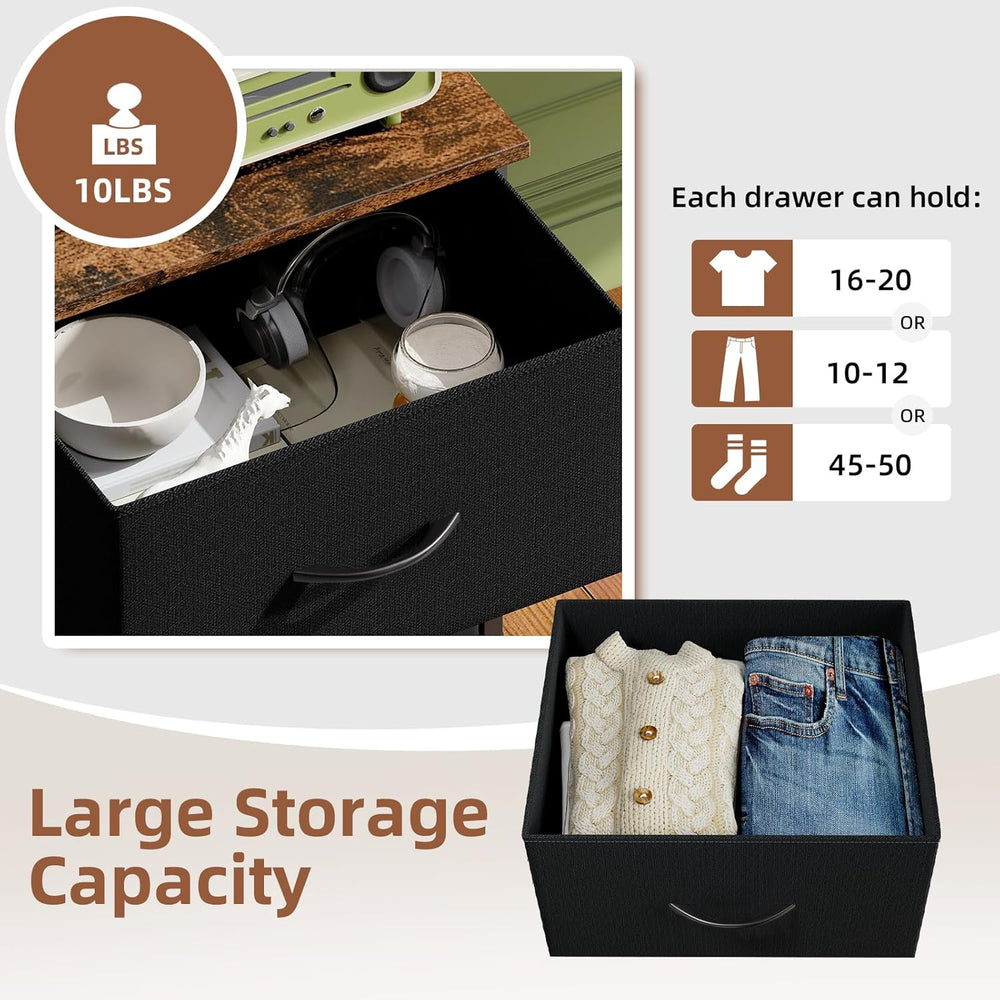 Somdot Tall Dresser for Bedroom, 5 Drawer Storage Cabinet,Chest of Drawers