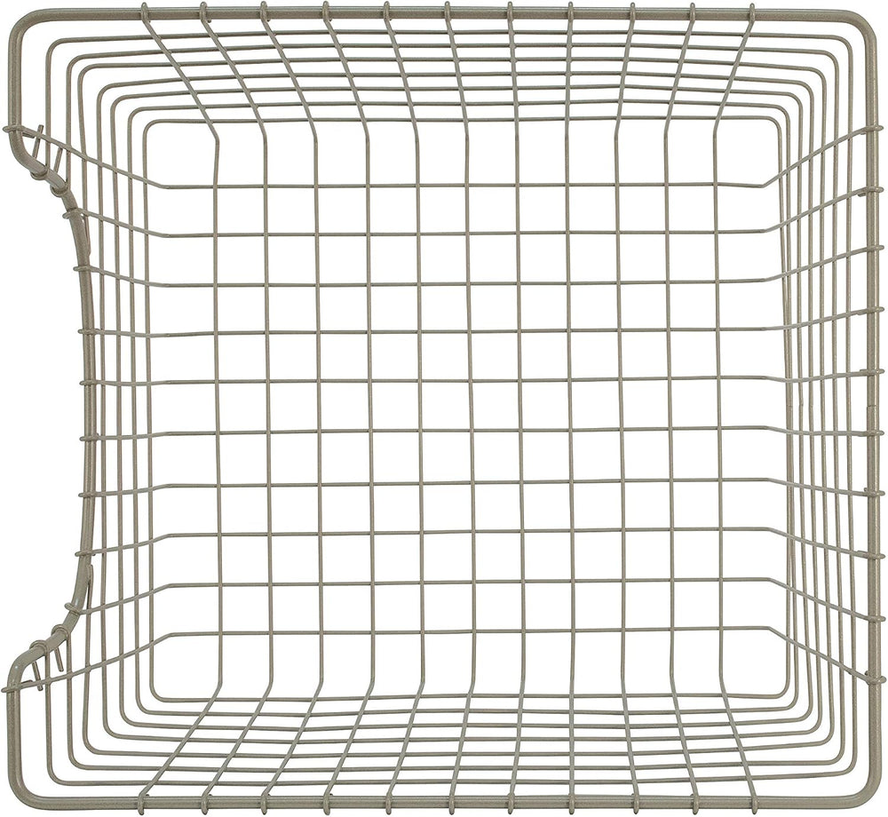 Spectrum Wire Scoop Basket Storage Bin Satin Nickel Nesting Metal Baskets Pac...