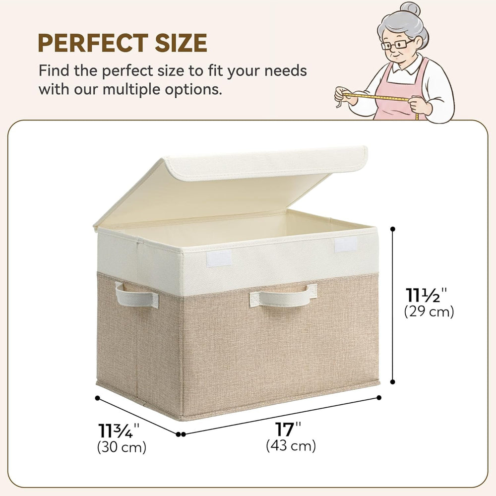 GRANNY SAYS Memory Keepsake Storage Box, Fabric Storage Bins with Lids