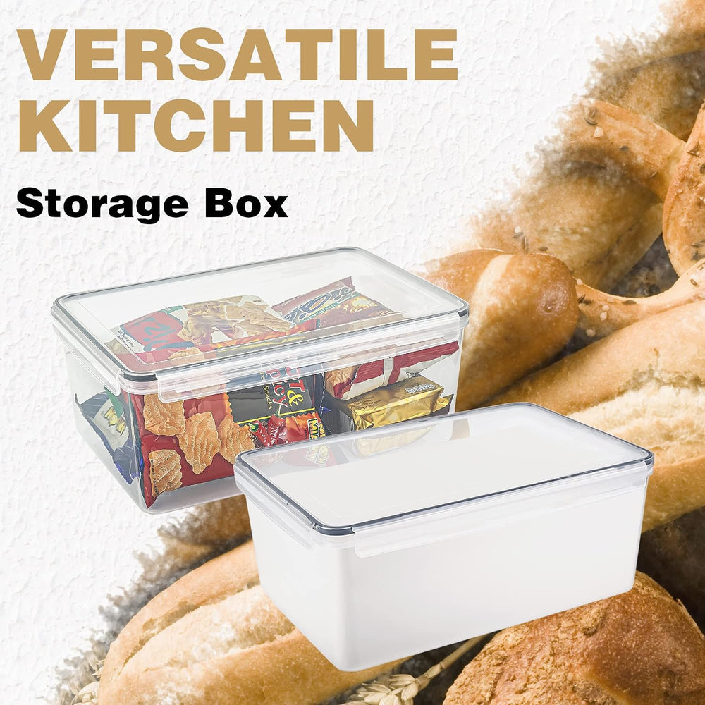 Tiawudi 2 Pack Large Bread Box for Kitchen Countertop, Airtight Bread Storage...