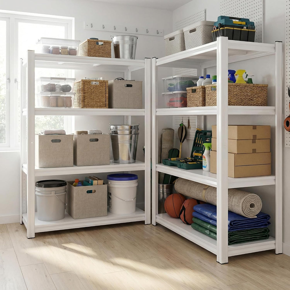 REIBII Adjustable Rolling Storage Shelve for Kitchen Pantry Closet Boutique