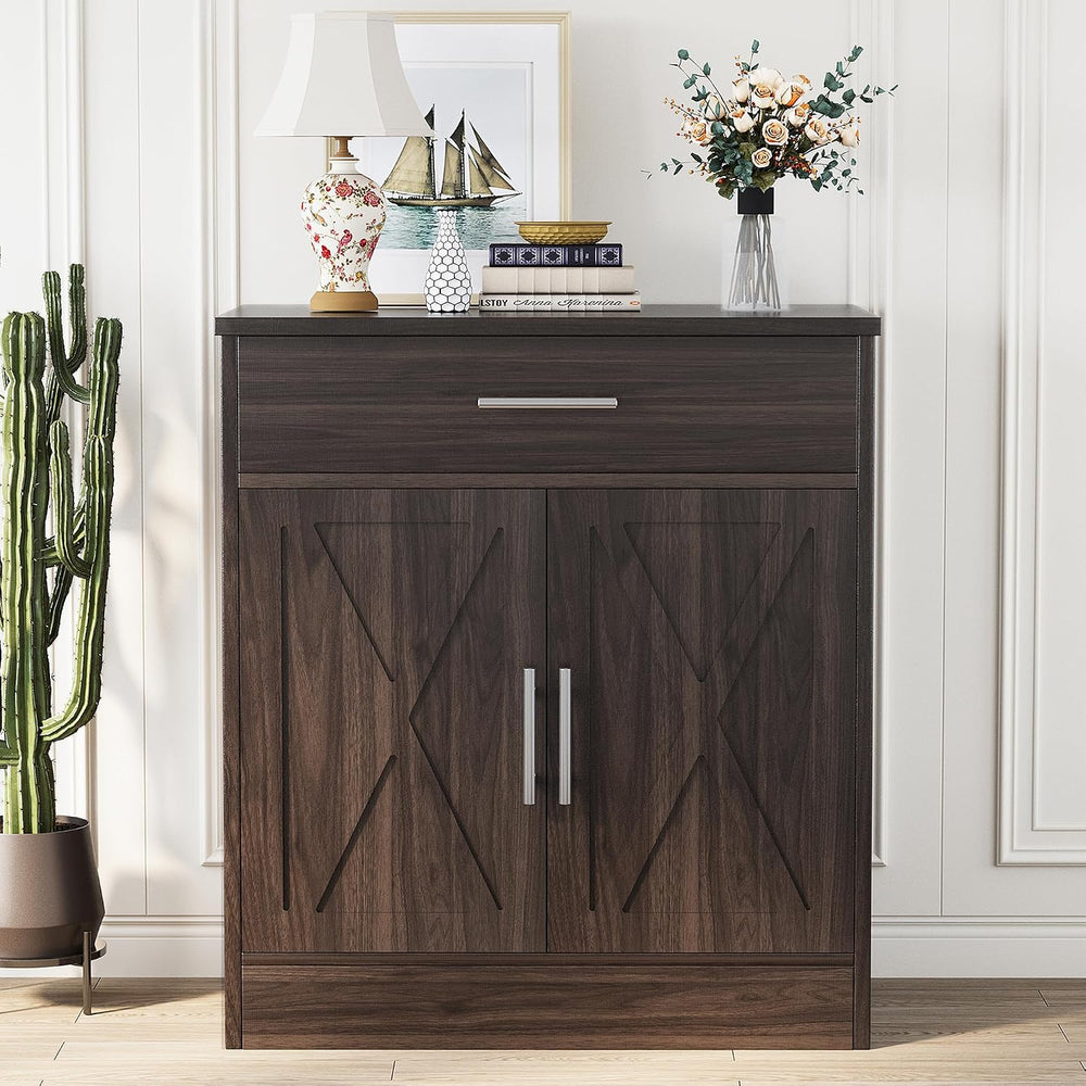 Shintenchi Farmhouse Storage Cabinets with Doors and Shelves,Kitchen Barn Doo...