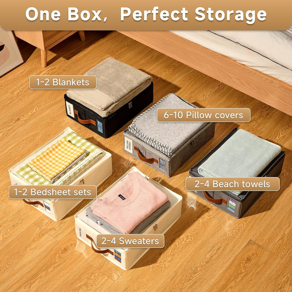 8pack Bed Sheet Organizer, Foldable Linen Closet Organizers and Storage with ...