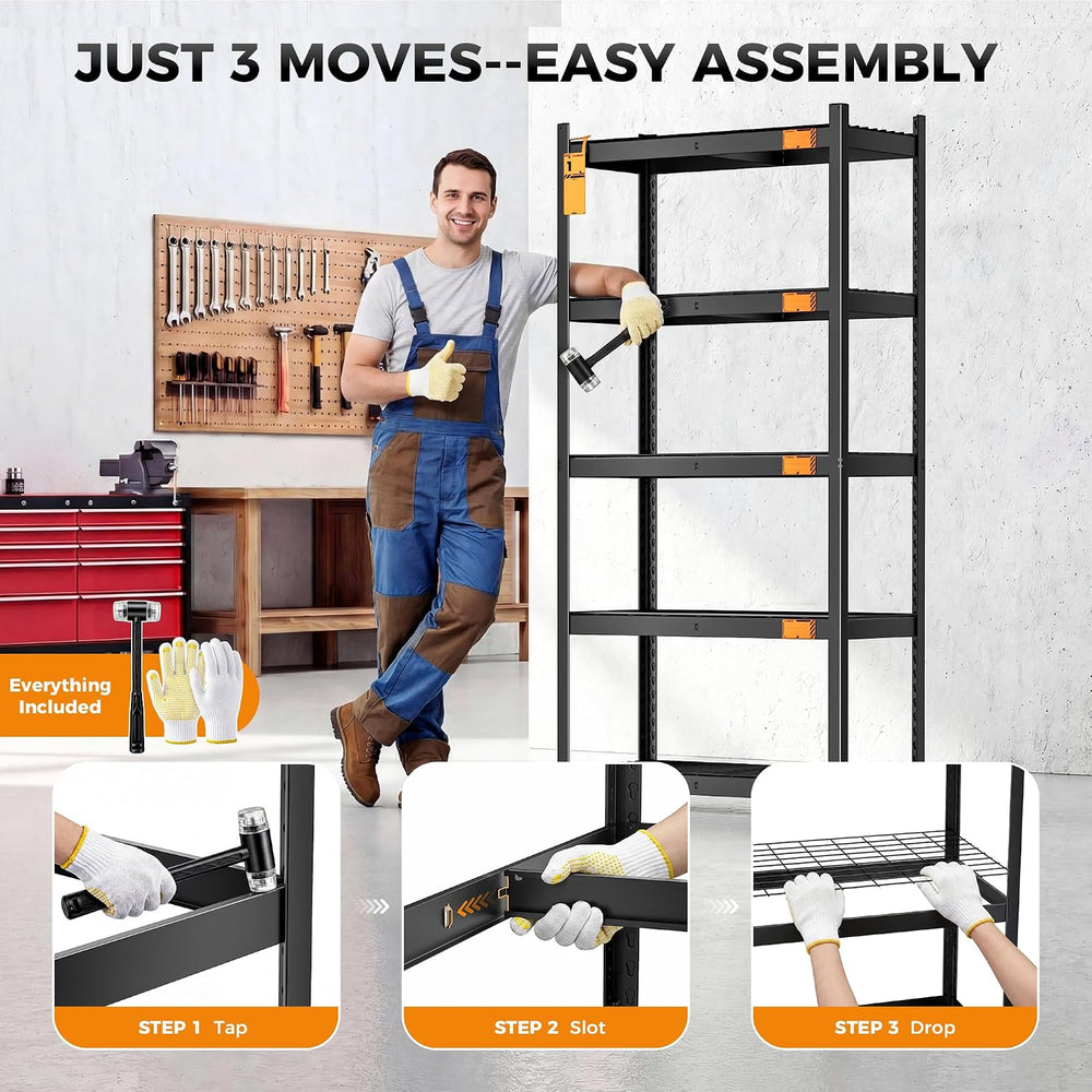 CAMMOO 3500LBS Storage Shelves, 5 Tier Wire Shelf 36"W x 16"D x 72&...