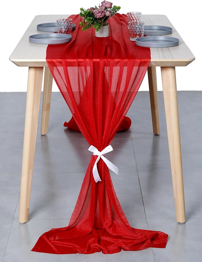 MDS Halloween Chiffon Table Runner - 12 Pack, 29 x 170 Inches, 14ft Each - Sh...