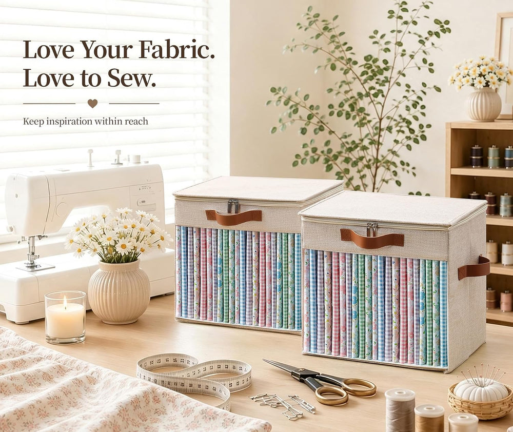 2-Pack Fabric Storage Boxes, 8.5x11 Fabric Organizer Boards