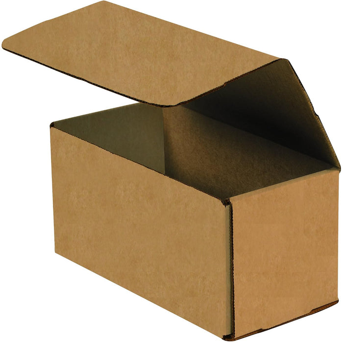 Aviditi Brown Kraft Corrugated Cardboard Mailing Boxes, 13 1/2 x 3 1/2 x 3 1/2 Inches, Pack of 50, Crush-Proof, for Shipping, Mailing and Storing (MLRBLK)