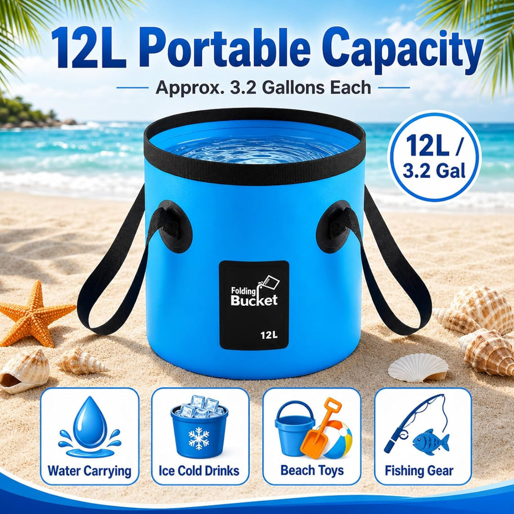 3 Gallon 4 Pack Collapsible Bucket,Multicolor