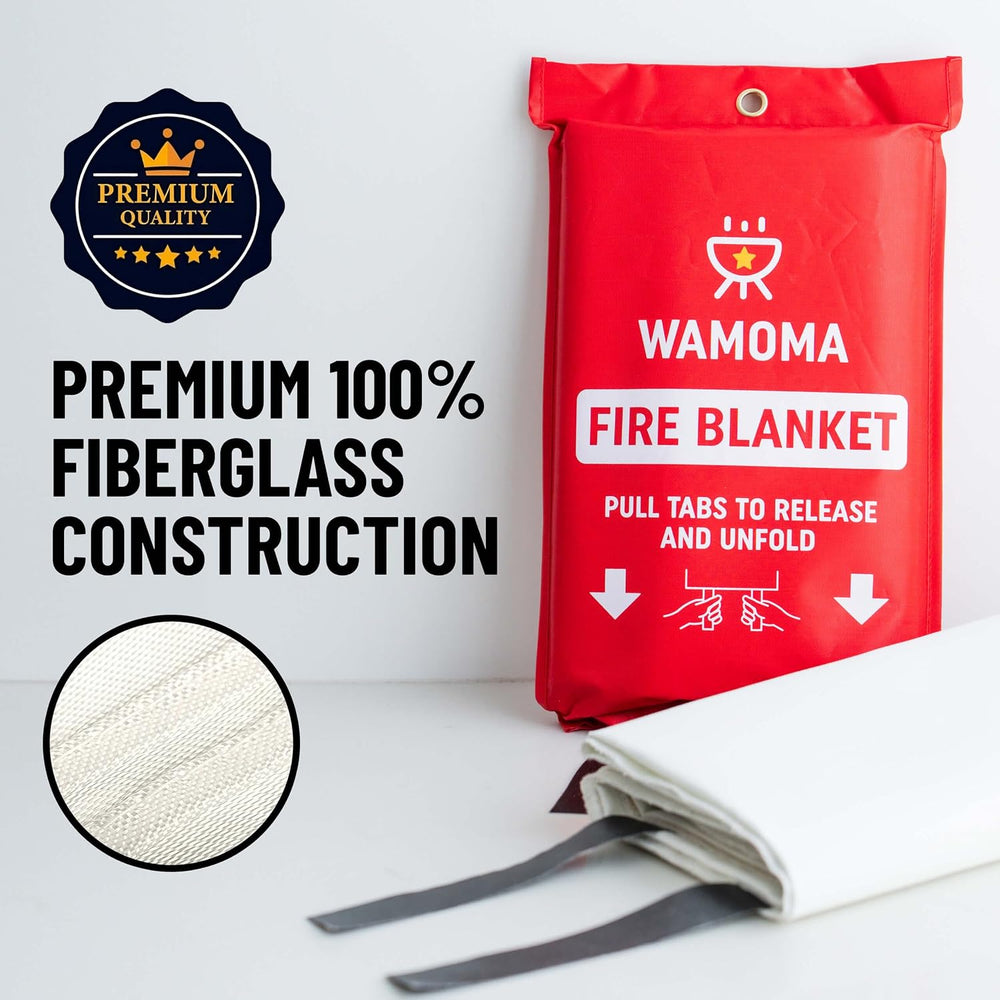 Fire Suppression Blanket - Waterproof, Oil-Resistant, Fiberglass Fire Blanket...