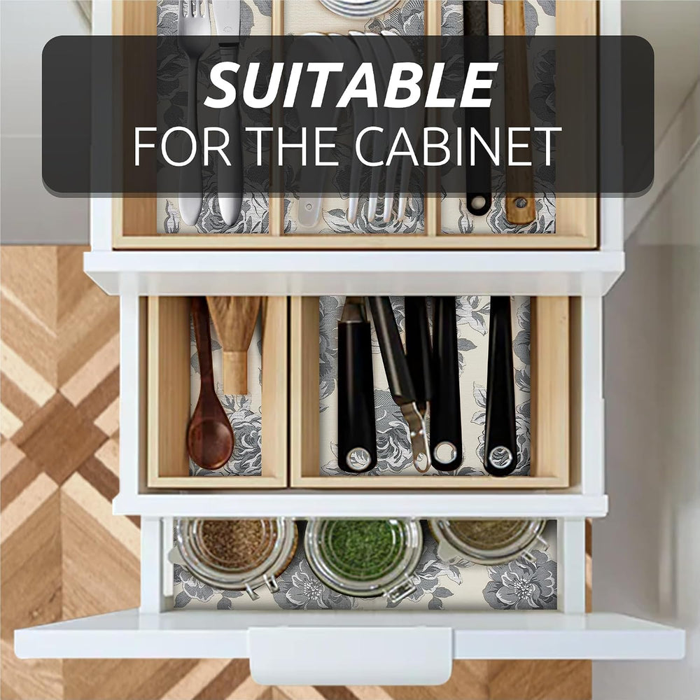 18X96 Inch Shelf Liner for Kitchen Cabinets, PVC Drawer Liner for Dresser Non...