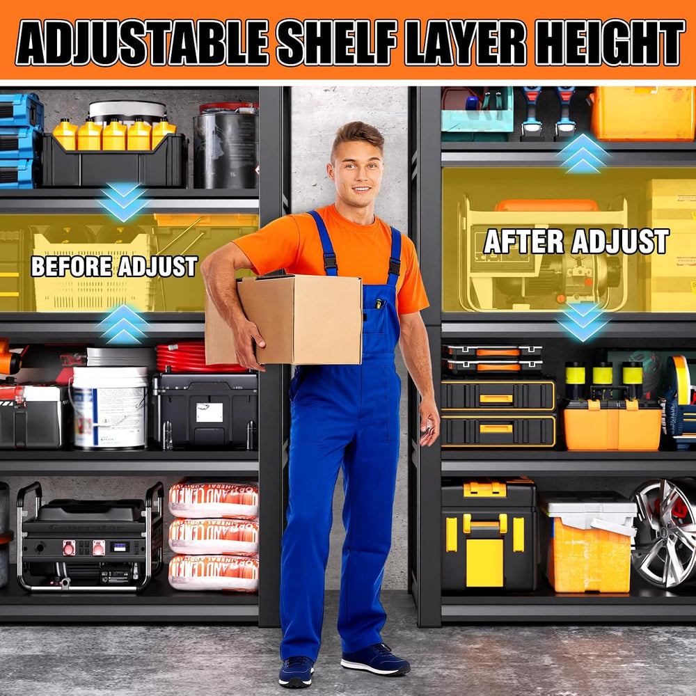 71.2''H /35.4''W Storage Shelves Adjustable Garage Shelving,H...