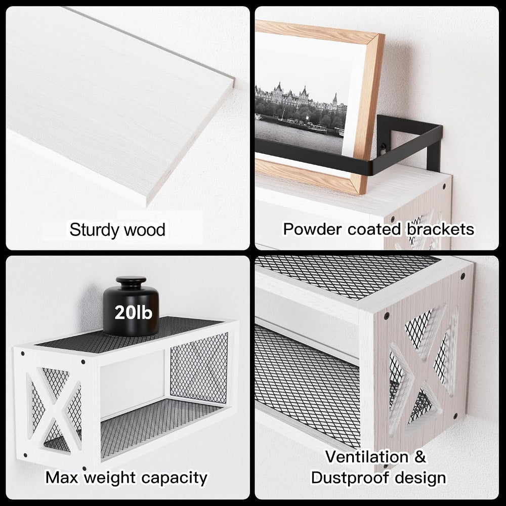 RICHER HOUSE Floating Shelves Bathroom, Wall Mounted Shelf Over Toilet