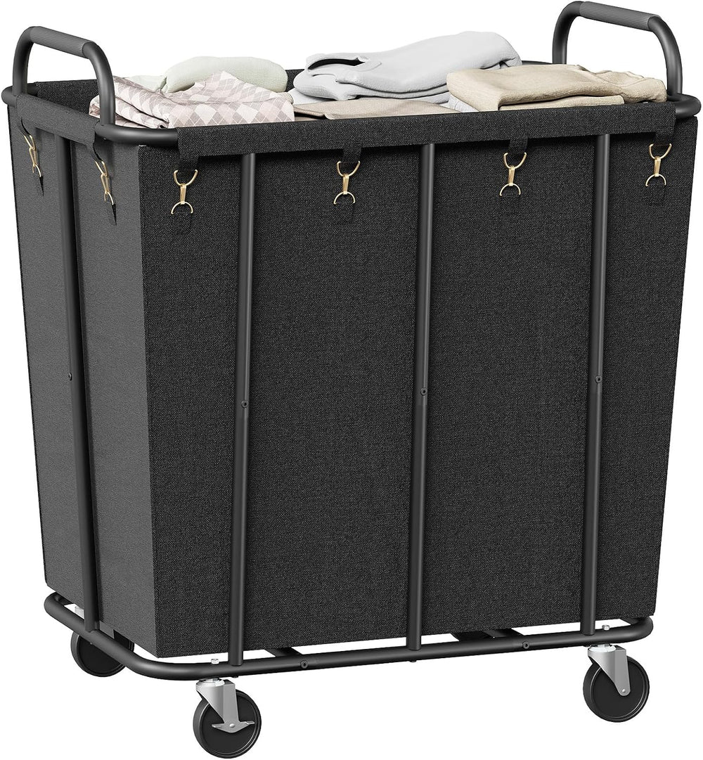 HOOBRO 106 Gal (400 L) Laundry Hamper with Lockable Wheels, Heavy Duty Rollin...