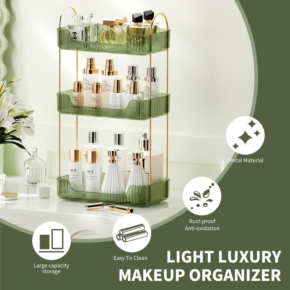 Akinbas 3 Tier Bathroom Organizer Countertop Makeup Perfume Tray Skincare Org...