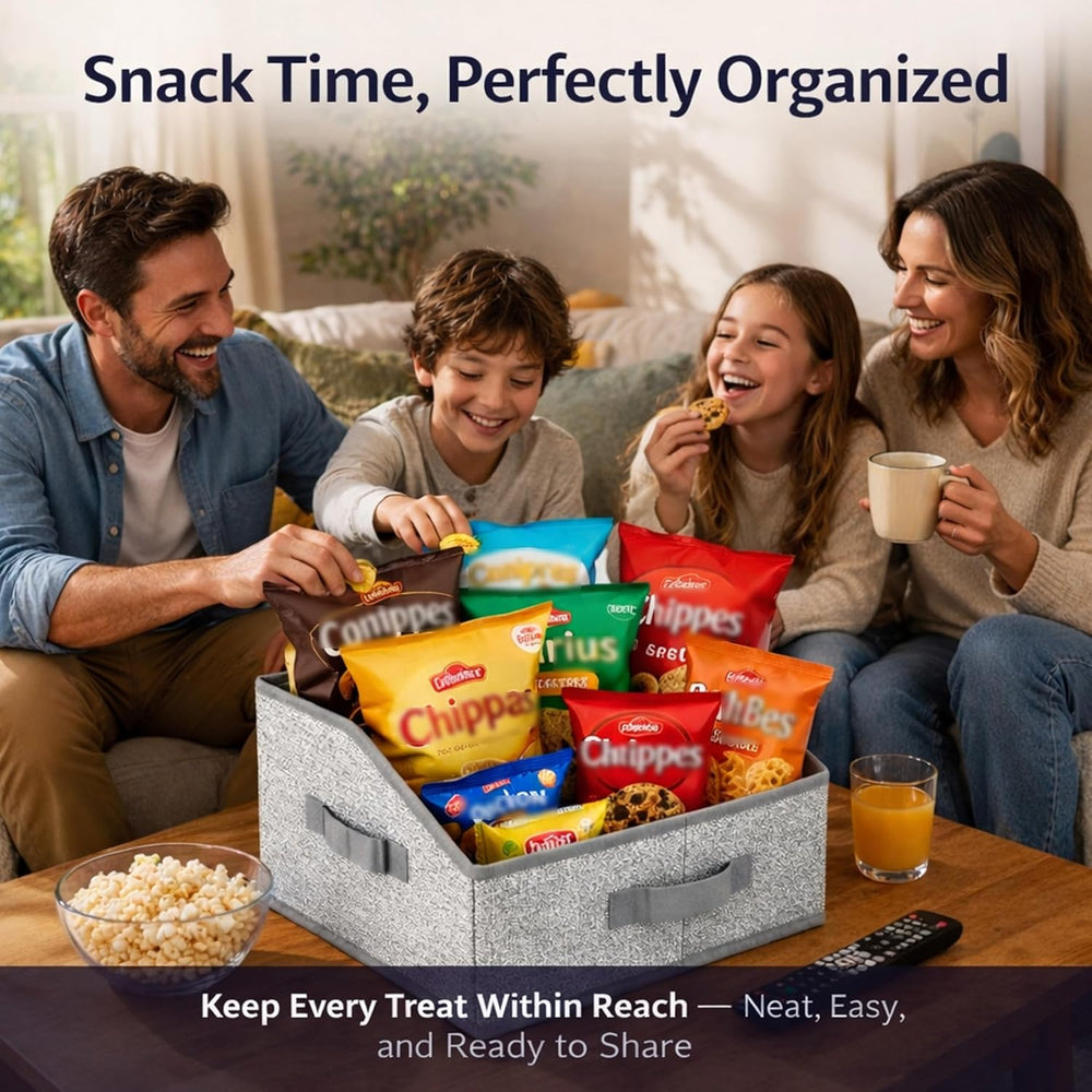3 Pack Snack Organizer for Countertop, Open Compartment Design for Maximum St...