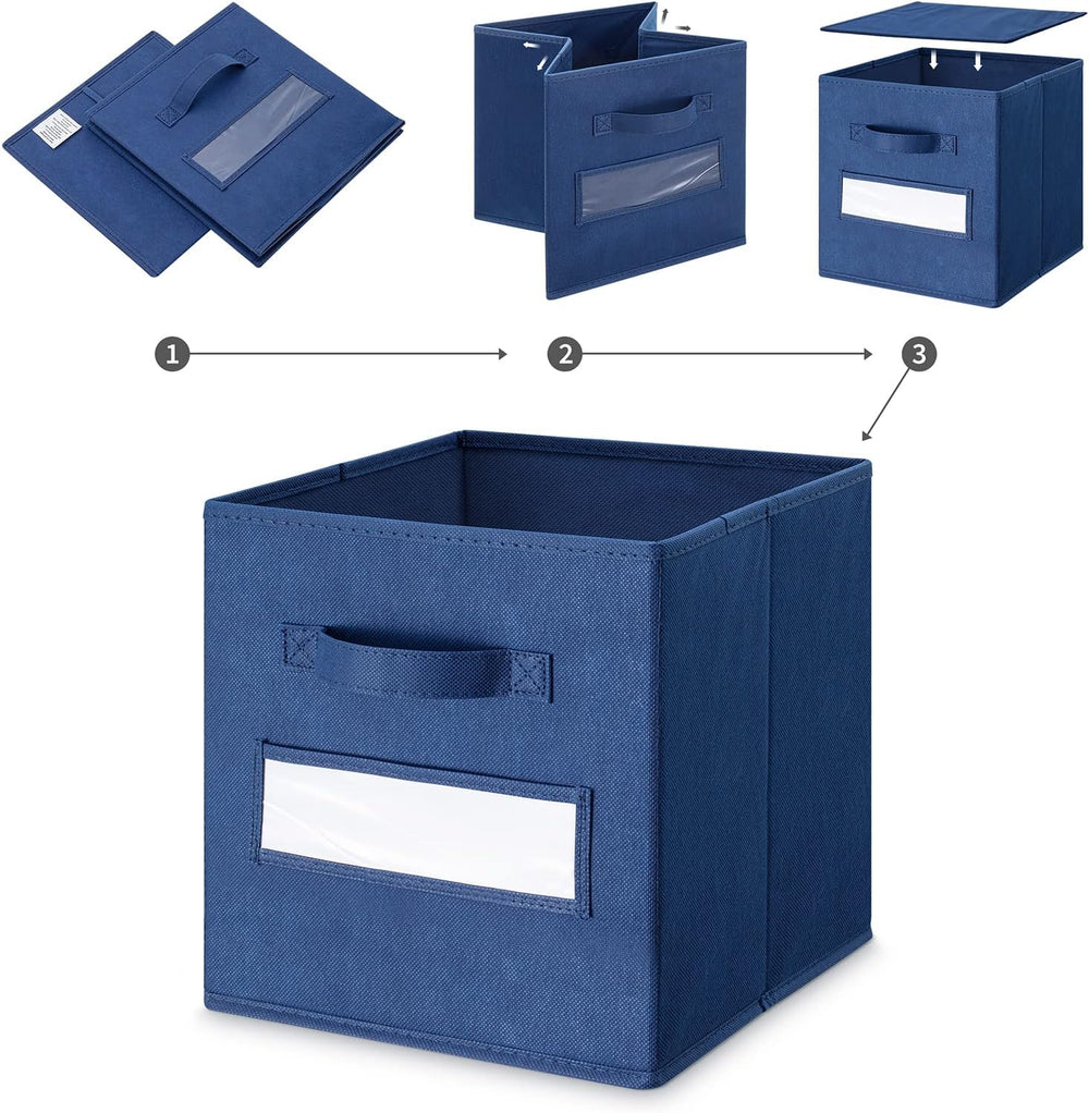 11 Inch Storage Cube,Storage bin (Set of 10) Foldable Fabric Cube Storage Bin...