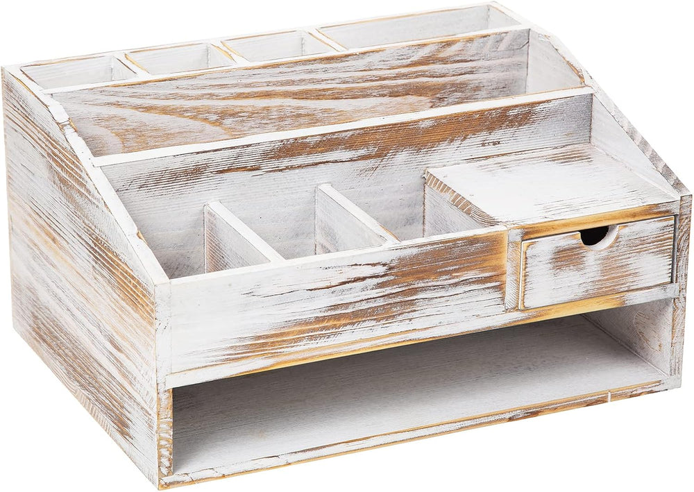 Wood Desk Drawer Organizers with File Organizer Pen holder Office Decor combo...