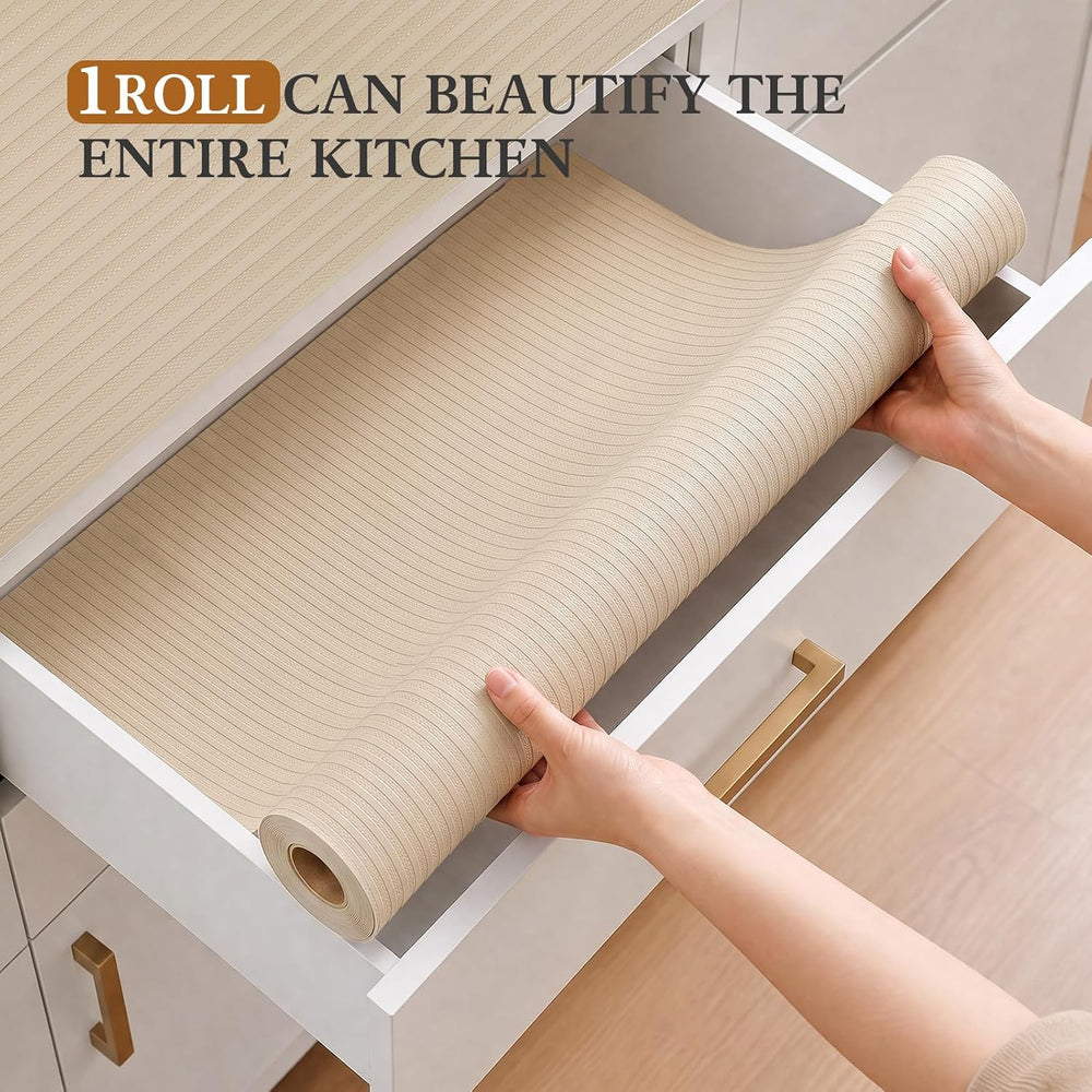 Shelf Liners for Kitchen Cabinets, 23.6 X 236.2 Inches Durable Pantry Shelvin...